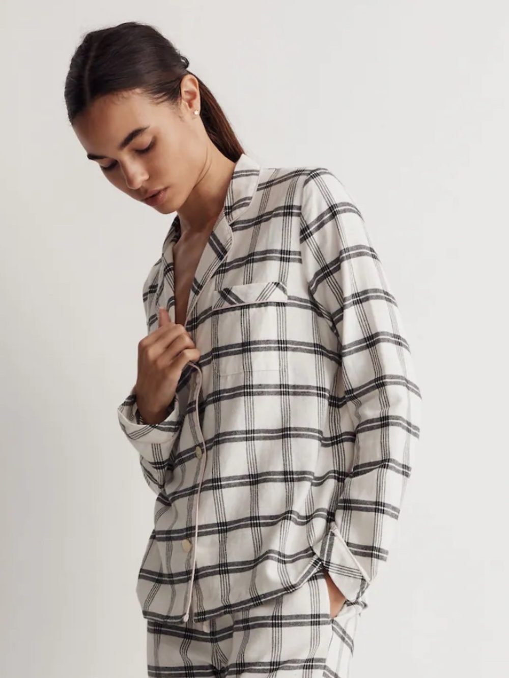 NWT | Madewell Flannel Bedtime Pajama Top in Plaid